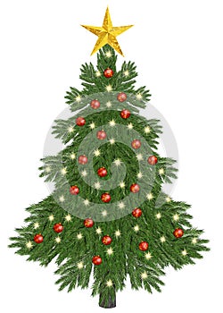 Decorated christmastree photo