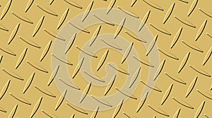 Decorated copper metal surface. Metal rivets pattern. Abstract golden background