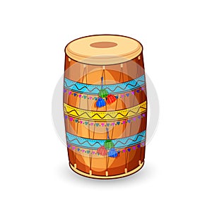 Decorated dhol means drum used for Lohri, Vaishakhi and other traditional festival of India