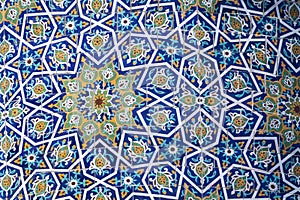 Decorated dome at Barak Khan madrasah. Hast Imam Square Hazrati