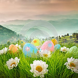 Decorated easter eggs