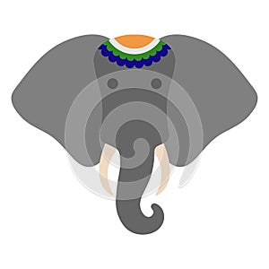 Decorated Elephant Head