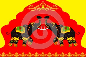 Decorated Elephant showing Indian culture