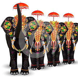 Decorated Elephant of South India