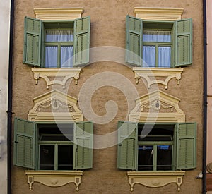 Decorated facade, Bolzano Italy photo