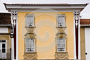 Decorated facade in Castelo de Vide Portugal