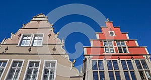 Decorated facades in the historical center of Steinfurt