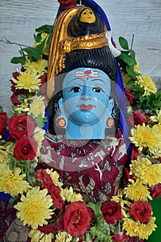 Decorated Face of Lord Shiva