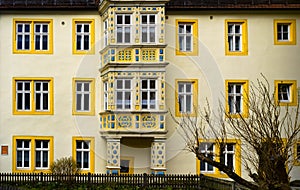Decorated faÃÂ§ade in Rothenburg Ob der Tauber photo