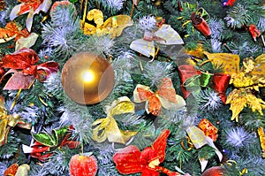 Decorated Fir Tree on Christmas Eve