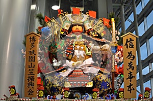 A decorated float in Hakata Gion Yamasaka festival
