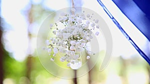 Decorated with flowers beautiful wedding arch