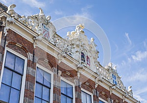 Decorated gable of an old building in Zwolle