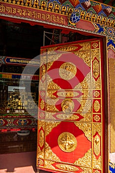 The decorated with gold at the Da Zhao or Wuliang temple, Hohhot, China