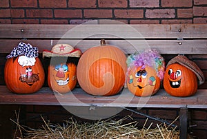 Decorated Halloween Pumpkins