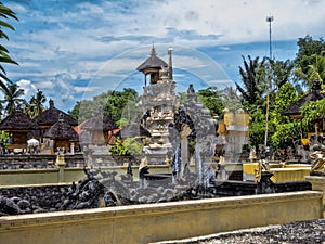 The Decorated Hindu temple Pura Penataran, Ped, Nusa Penida, Indonesia