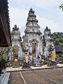 The Decorated Hindu temple Pura Penataran, Ped, Nusa Penida, Indonesia