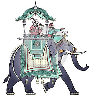 Decorated Indian elephant