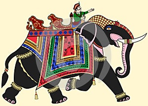 Decorated Indian elephant