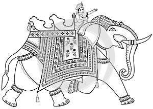 Decorated Indian elephant