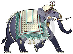 Decorated Indian elephant