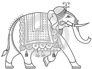 Decorated Indian elephant