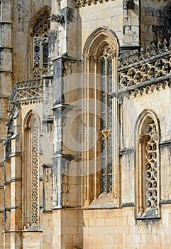 Decorated indows of Batalha monastery, Portugal