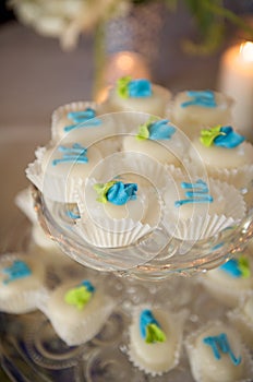 Decorated miniature cupcakes