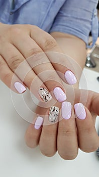 Decorated nails, flower design