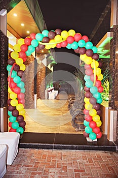 Decorated party hall entrance 1