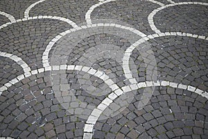 Decorated pavements in Italy