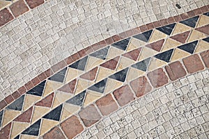 Decorated pavements in Italy