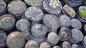 Decorated plates medina souk