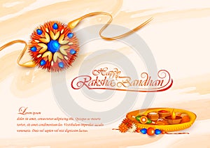 Decorated rakhi for Indian festival Raksha Bandhan photo