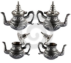 Decorated silver kettle