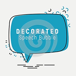 Decorated speech bubble design.