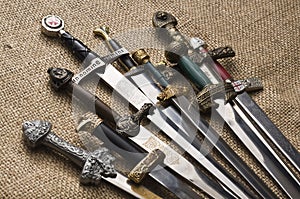 Decorated swords