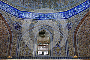 Decorated wall of Guri Amir mausoleum