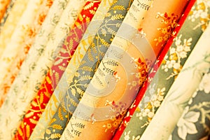 Decoratif textures background of design fabrics