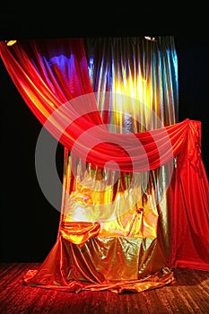 Decorating the stage in the theatre