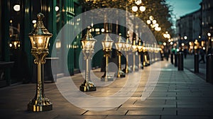 Decorating street lamps enhances the beauty of various venues.AI Generated