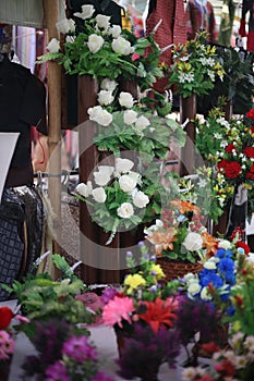 Decoration artificial flower in shop.