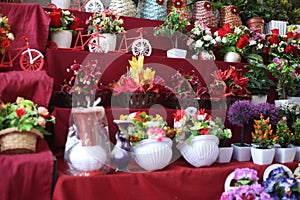 Decoration artificial flower in shop.