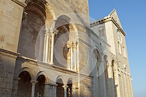 Decoration of bell tower of Trani Cathedral