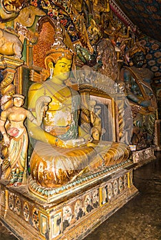 Decoration in Buddhist temple Wewurukannala Vihara near Dikwella - Sri Lanka