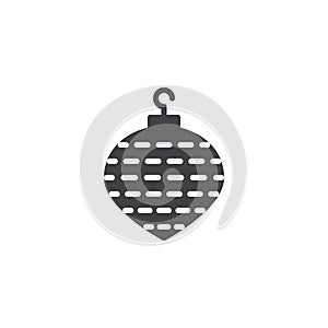 Decoration Christmas bauble vector icon