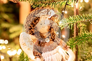 Decoration of a Christmas doll in Alsace