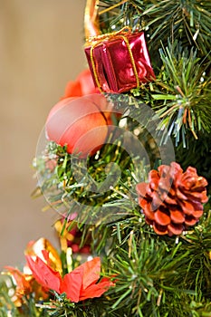 Decoration on Christmas tree