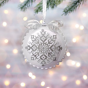 Decoration for the Christmas tree. Handmade Christmas balls. Very beautiful embroidery