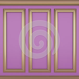 Decoration classic pink wall